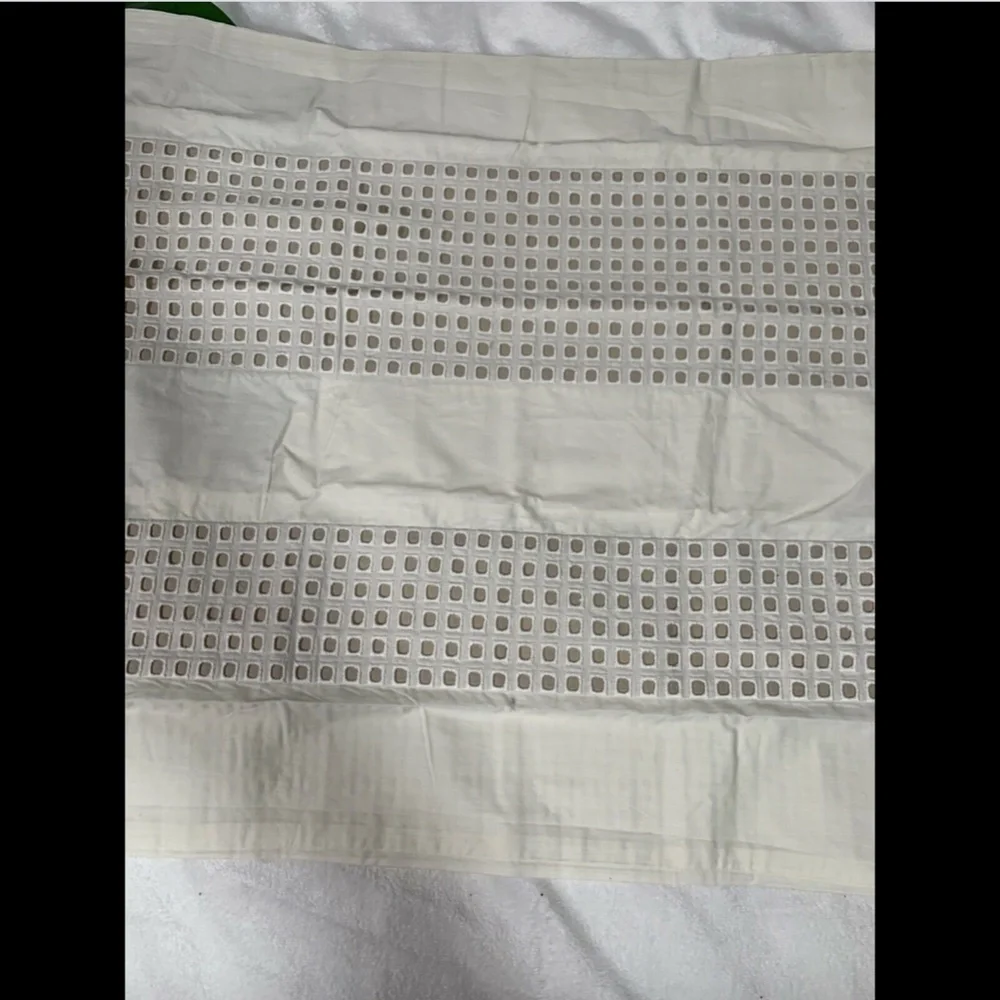 NEW Hotel Collection 100% Cotton Percale Eyelet (1) Standard Sham‎ #237